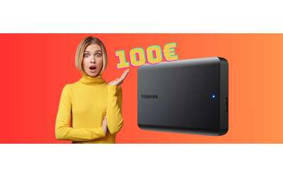 Hard Disk portatile Toshiba Canvio Basics da 4TB con appena 100 un affare
