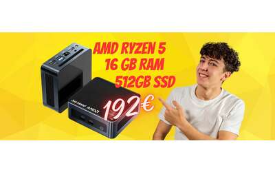 Mini PC con Ryzen 5, 16GB RAM e SSD 512GB a SOLI 192€ è un AFFARE