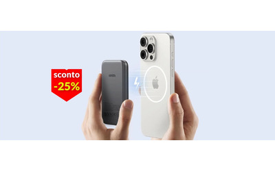 Powerbank magnetica per iPhone a soli 22 compatta leggera e veloce