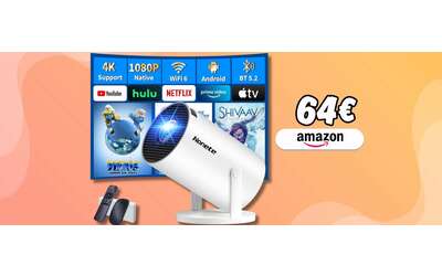 Proiettore 1080P FHD con app integrate al suo interno cinema a 64