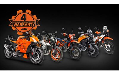 KTM offre 4 anni di garanzia su tutte le moto stradali