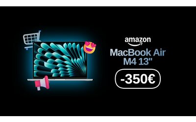 MacBook Air M4 13 nuovo minimo storico Amazon per la prima a meno di 900 128